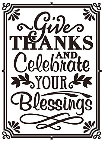 Darice 1219-241 Prägefolder - Schablone, Give Thanks Celebrate, Plastik, transparent, 10.8 x 14.6 cm