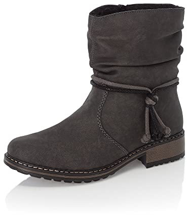 Rieker Damen Klassische Stiefeletten Z6893, Frauen Stiefeletten,Stiefel,Bootee,Booties,halbstiefel,Kurzstiefel,grau (45),41 EU / 7.5 UK