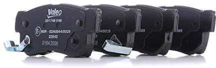 VALEO - Plaquettes de frein First - 301748 - Jeu de 4 plaquettes - Essieu arrière - Entièrement équipés avec accessoires montés