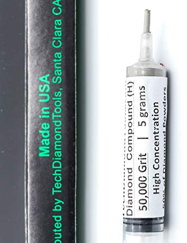TechDiamondTools Diamantpolierpaste Polierpaste 50.000 Körnung 0-0,5 Mikron zum Endpolieren 5 Gramm mit hoher (H) 50% Konzentration von Damondpulver