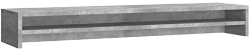 vidaXL Monitorständer Schreibtischaufsatz Monitorerhöhung Bildschirm PC Regal Aufsatz Bildschirmerhöhung Betongrau 100x24x13cm Holzwerkstoff