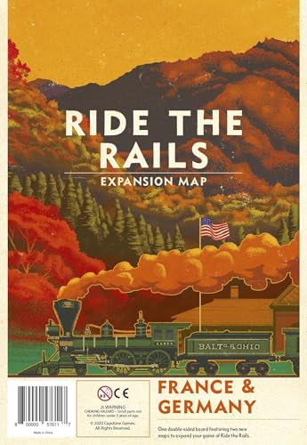 Capstone Games | Iron Rail 2 Ride the Rails France & Germany | Board Game | Expansion | 3 to 5 Players Ages 12+
