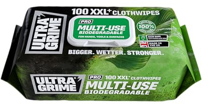 UltraGrime PRO Bio Clothwipes, White, 100 Count
