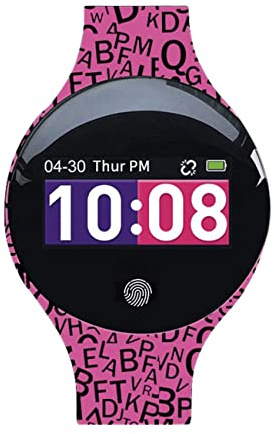 Atlanta Fitnesstracker mit Schrittzähler Schlafmessung Nachrichtenalarm Wechselarmband - Smartwatch 9722 (Pink/Schwarz)