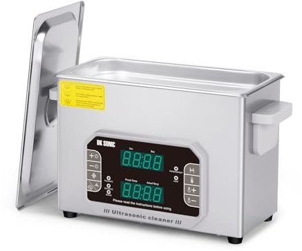 DK SONIC Professional Ultrasonic Cleaner 4L,120W Precision Ultrasonic Jewelry Cleaner with Timer,Heater&Touch Control, Multi-Application for Glasses,Chains,Watches (Include Basket)