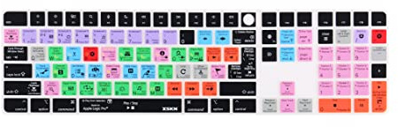 XSKN Logic Pro EU US Version commune Housse de clavier en silicone pour clavier Apple Magic 2020-2023 avec Touch ID et pavé numérique A2520 (3 touches gauches, non compatibles avec le nouveau modèle