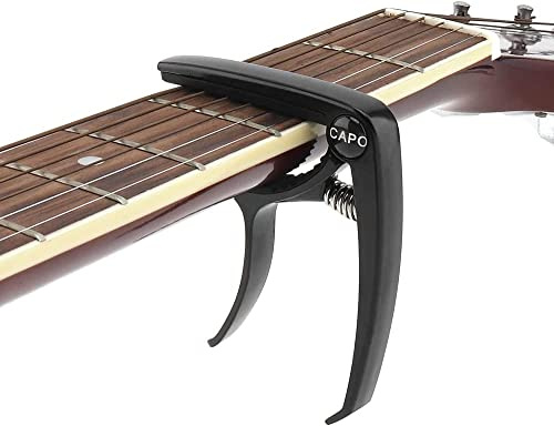 MuzcYM Cejilla de guitarra acústica y eléctrica de 6 cuerdas, cejilla para guitarra acústica y eléctrica, ukelele, mandolina, banjo