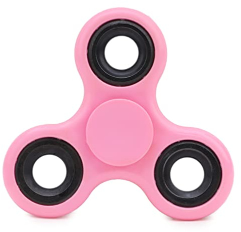 Toyland® Fidget Hand Spinner – Linderung von Stress und Angst (rosa und Schwarze Ringe)