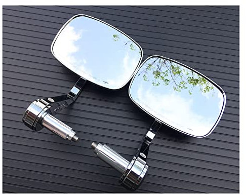 Rückspiegel CNC Chrom Universal Motorrad Rückspiegel Lenkerende Für Suzuki Für Kawasaki Für Yamaha Lenkerendenspiegel