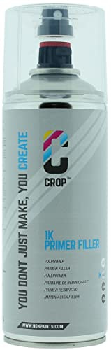 CROP Primer Füller - Spray Hellgrau VS2 - Schnell trocknende Grundierung für Autolack Metall Kunststoff – Spraydose 400 ml – Korrosionsschutz – Überlackierbar