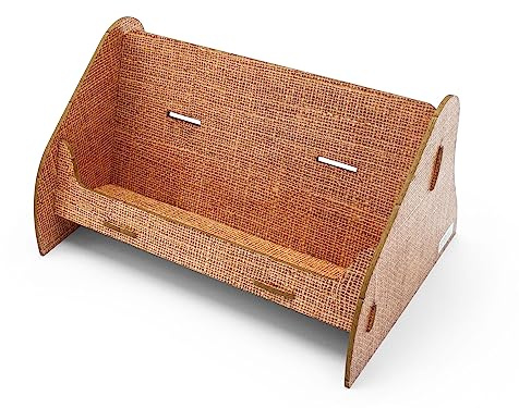 stableco 1x ökologischer Prospektständer DIN lang 21x10,5 cm horizontal mit 1 Fach stabiler Flyerständer im natural Design No Plastic! Just Paper! Prospekthalter, Postkartenständer schnell aufzubauen