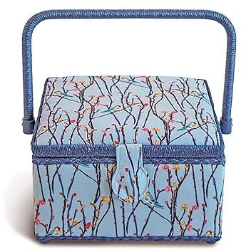 Prym 612081 Panier à couture en coton Bleu clair 230 x 230 x 140 mm
