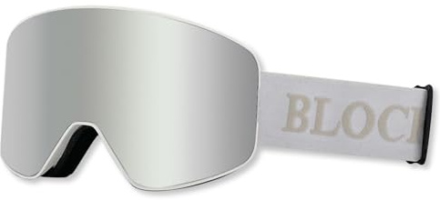 OLYSPM Skibrille,Motocross Brille,Magnetische Ski Brille mit Doppelschichtiger Linse für Herren und Damen,Zylindrische Skibrillen für Bessere Passform für Skifahren,Snowboarden,Radfahren