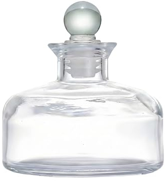 TUPANDY 200ml/6.6oz Refillable Empty Glass Diffuser Bottle Diffuser Jar Aromatherapy Container Essential Oils Fragrance Accessories for DIY Replacement Reed Diffuser Sticks Diffuser (Clear)