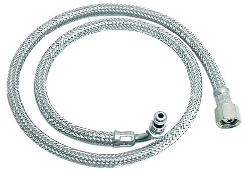 Tubo flessibile per bruciatori gasolio 90 cm 1/4M curvo–3/8F NBR 15 bar