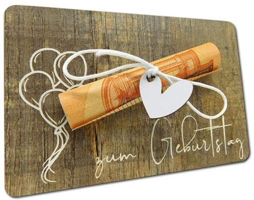 Geldgeschenk zum Geburtstag I Originelles personalisierbares kleines Geldgeschenk I Geburtstagsgeschenke I Geldgeschenke I Geldverpackung I Geschenk I Geld von Herzen verschenken (ZUM GEBURTSTAG)