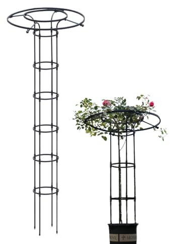 Gartenspalier Für Kletterpflanzen, Rankhilfe Für Kletterpflanzen Im Freien, Rostfreies Rankgitter Aus Metall Zur Unterstützung Von Weinreben, Rankhilfe Obelisk, Für Pflanzen Tomaten Rosen