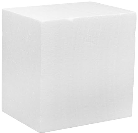 Operitacx Carved Foam Blocks 7.9X7.9X5.9 Inch High Density Craft Foam for DIY Art Projects Floral Arrangements Wedding Centerpieces Model Making
