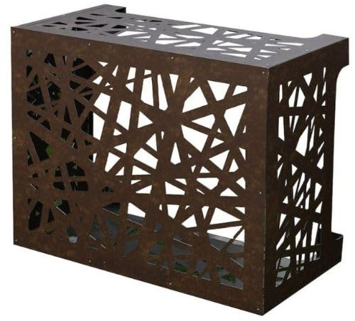 Couvre-climatiseur d'extérieur en aluminium Glam Corten taille M
