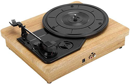 CNBYDK Lettore di vinili Vintage, Giradischi in Vinile 33/45/78 Giri/min Supporto per Giradischi 7 10 12 Dischi in Vinile Dischi cinematografici Doppio per Uscita Segnale Audio