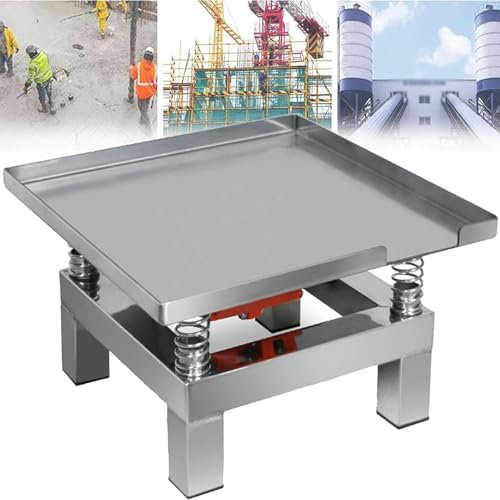 Petite table vibrante en béton 35x35/50x50 cm, mini banc d'essai de vibration, bloc d'essai pour l'industrie, la construction, 3000-3600 tr/min, plaque plate en béton, machine vibrante en acier inox
