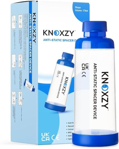 KNOXZY Antistatisches Spacer-Gerät – Inhalierhilfe Spacer zur Anwendung mit Dosieraerosolen (MDI), Spacer Inhalation für Kinder und Erwachsene, BPA- und Latexfrei