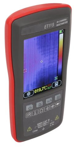 Xixian Multímetro de Imágenes de Imágenes Térmicas 2 en 1 4000 Recuentos 32x24 Cámara Térmica de Resolución para Probador de Capacitancia de Resistencia de Corriente de Voltaje, con