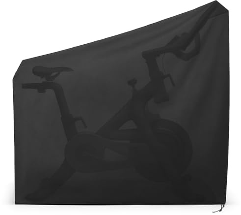 Exercise Bike Cover, Heavy Duty Waterproof Oxford Cloth Vertical Protective Cover, Dustproof Black