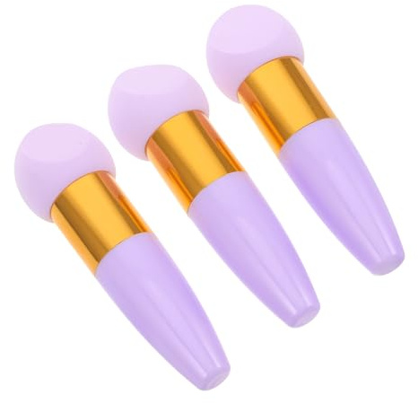 FIXOSHEE 3 piezas Esponja de Maquillaje con Mango Esponjita Multifuncional para Base y Polvos Sueltos Reutilizable y Fácil de Limpiar para Maquillaje Portátil