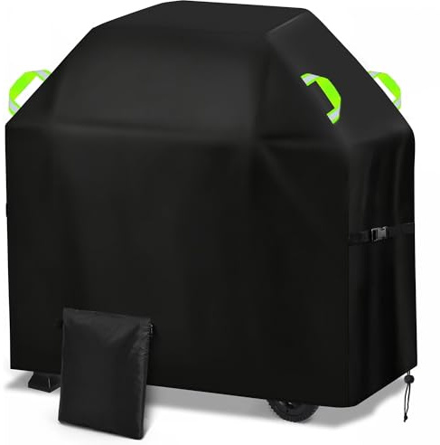 Gucass Grillabdeckung Wetterfest, 420D Oxford Grill Abdeckhaube 120x60x120cm Gasgrill Abdeckplane Wasserdicht Winddicht Reißfest UV-Beständige, Grill Schutzhülle für Weber/Enders