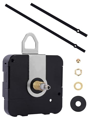 XXL Quarzuhrwerk mit hohem Drehmoment – Für große Wanduhren Ø 55–70 cm | Extra langer Schaft & 250 mm Zeiger-Set, Uhrwerk zum Basteln, Ersatz & Reparatur-Set, batteriebetriebene DIY-Ersatzteile