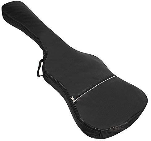 Mingzhe E-Bass-Gitarrentasche, Rucksack, 20 Mm Gepolstert, mit Verstellbaren Trägern, Große Reißverschlusstasche, Oxford für E-Gitarre, Bass