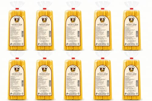 La Cuoca Pugliese - Linguine al Limone, produzione artigianale pugliese, confezione da 10 pacchi x 250 g, pasta italiana