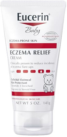 Eucerin Baby Eczema Relief Körpercreme, Beruhigt Trockene, Juckende und Gereizte Haut, 5.0 oz. 141 g