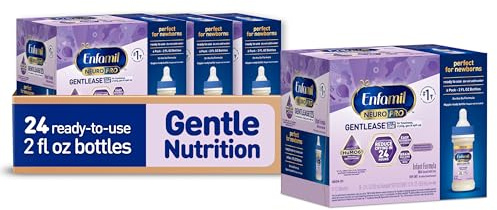 Enfamil NeuroPro Gentlease Ready-to-Feed with Smaller Proteins for Easy Digestion,Brain Supporting DHA, HuMO6* Blend, Baby Formula for easing Fussiness, Gas, Spit-up in 24hrs, 2 Fl Oz (6 ct), 4 Pack
