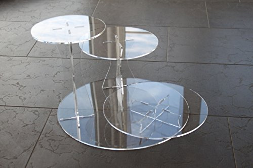 edelstahlheini.de Tortenständer Rund Tortenetagere Acryl Etagere Hochzeit 3 Etagen Acrylglas Ø 20 25 30cm