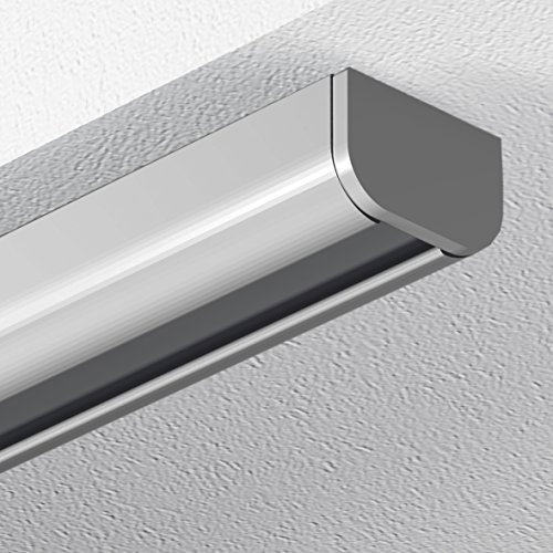 Garduna Rundbogen (Paar) für Schleuderschiene, Aluminium, Silber, hochwertig eloxiert, 1-läufig