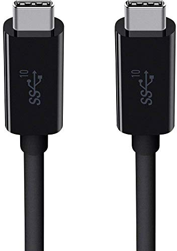 Belkin F2CU052bt1M-BLK - Cable USB 3.1 de USB-C macho a USB-C macho, 10 Gbps, 4K, 100 W 1 M, color negro