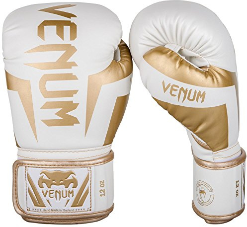 Venum Unisex Elite Boxing Handskar boxningshandskar, vit/guld, 25 ml EU