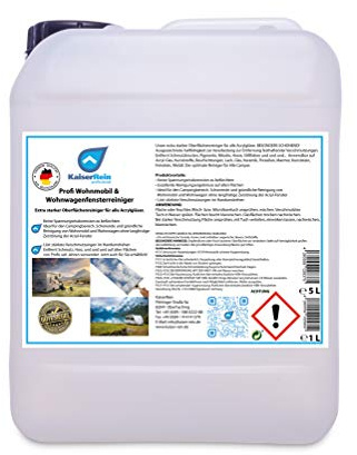 KaiserRein Profi Wohnmobil- Fenster Reiniger 5 L Kanister Universal Spray Acrylglas Reiniger Glasreiniger Wohnmobil-Reiniger Wohnwagen-Reiniger Caravan