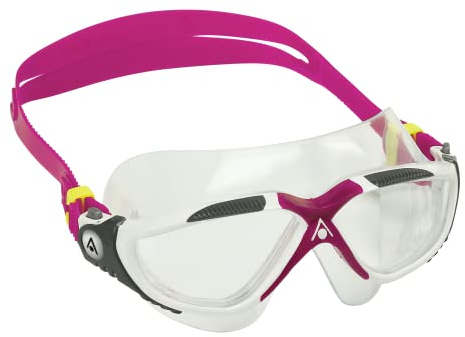 Aquasphere Vista Simmask/Skyddsglasögon Vit & Rosa - Klar lins