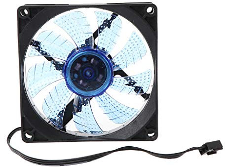 Ocobudbxw LED Light 3 Pines 90 mm PC Caja de computadora de Escritorio Refrigeración Ventilador de bajo Ruido 9025