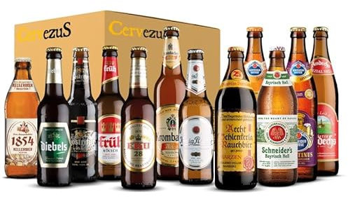 Cervezas Alemanas (Pack 12 variedades) - Cerveza Alemana - Pack Cervezas Alemana - Cervezas del Mundo Regalo - Pack Cervezas del Mundo Regalo - Cervezas del Mundo - Regalo Cervecero - Cerveza Regalo