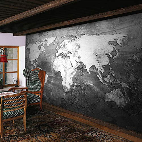 HGFHGD Mural papel tapiz 3d mapa del mundo retro papel tapiz rollo de papel oficina sala de estar sofá fondo papel tapiz arte de la pared decoración