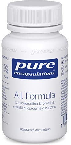 Pure Encapsulations - A.I. Formula – Integratore con Quercetina, Bromelina, Curcuma e Zenzero – Capsule Ipoallergeniche Senza Glutine – 30 Capsule