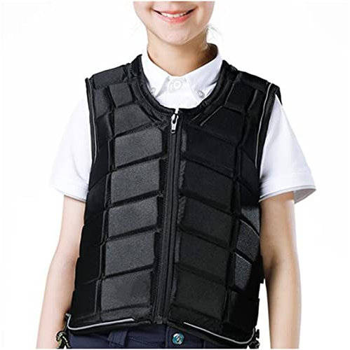 FHUILI Professionelle Sicherheit Reitweste - Reitweste für Kinder - Körperschutz mit atmungsaktivem Tuch und stoßdämpfendem EVA für Outdoor-Reittraining (Kleine Größe)