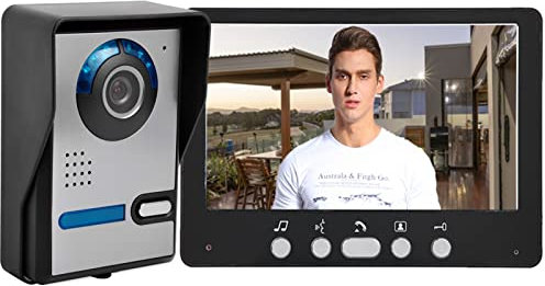 SXA Système D'interphone Vidéo Filaire, 7 Kit D'interphone Vidéo Interphone avec Haut-Parleur Et Interphone Vidéo avec Caméra Infrarouge Extérieure Étanche
