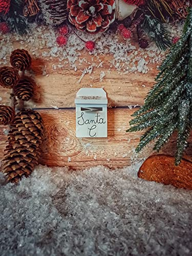 Wichtelzubehör für Wichteltür Miniatur Briefkasten für Wichtelpost aus Holz mit Briefschlitz und Klappe zum Öffnen, Maßstab 1:12
