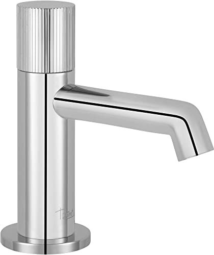Ben Engraved Line Kaltwasserhahn für Gaste-WC, Kaltwasserarmatur Messing Antibakteriell & Langlebig, Wastischarmatur Chrom für Waschbecken