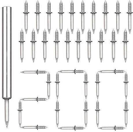 Ellxen Chiodi a doppia testa, senza traccia, chiodi in corno, chiodi da parete per battiscopa, chiodi speciali nascosti per impiallacciatura di legno, testiere di mobili, divani, viti di sicurezza con